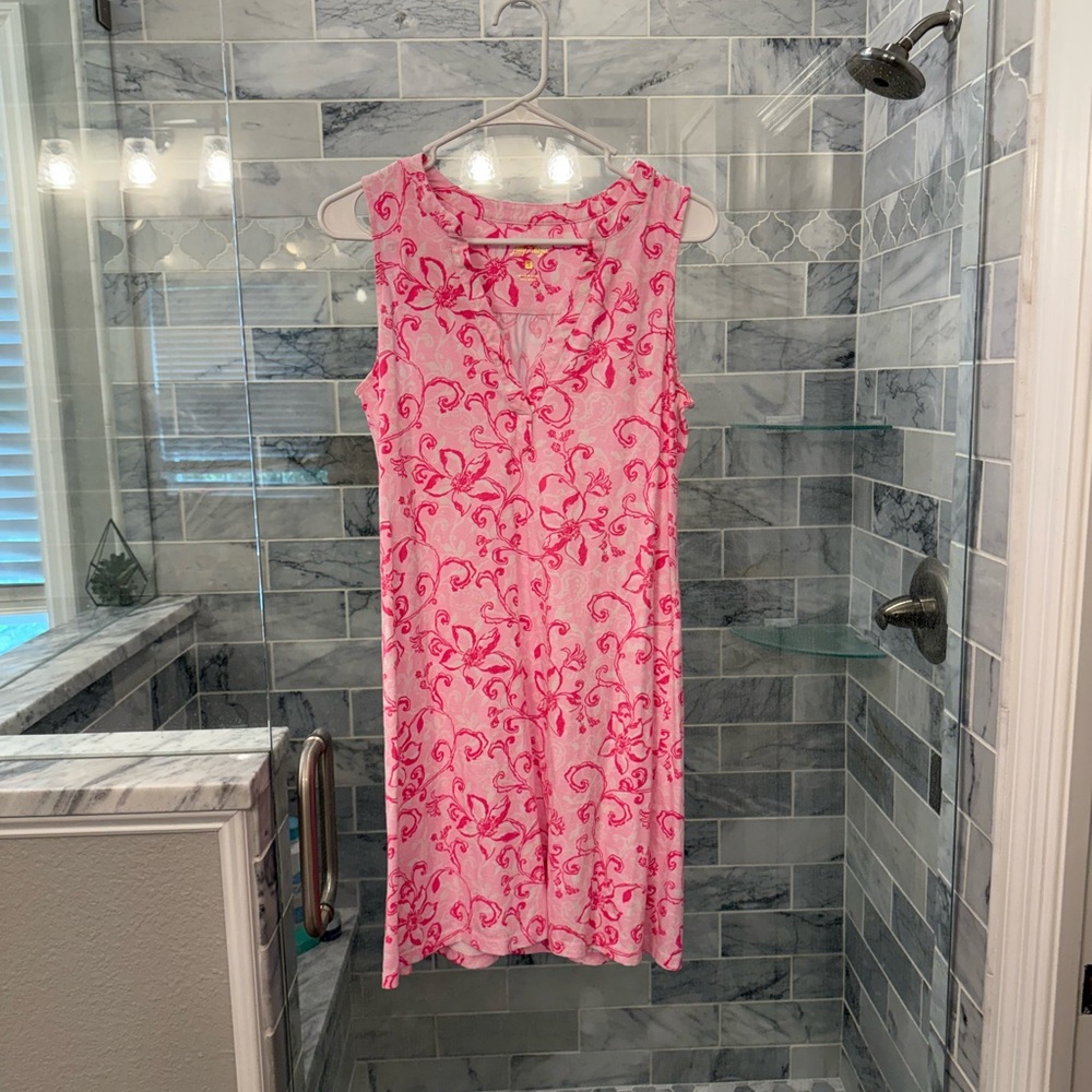 Lilly Pulitzer Pink and White Floral Top